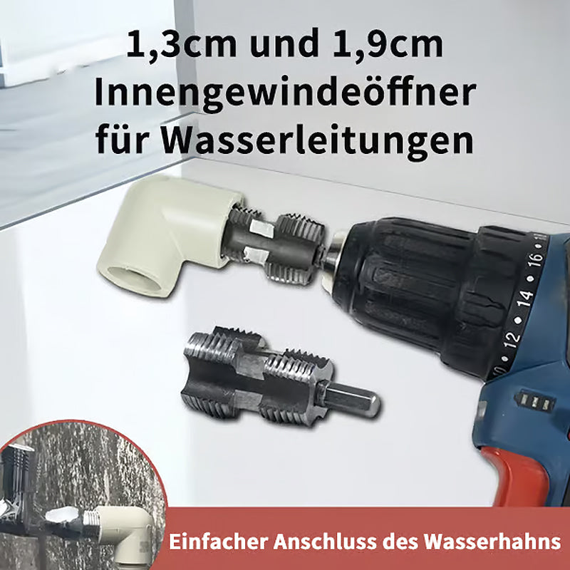 Gewindeschneider für Wasserrohr-Innengewinde (Doppelkopf, 4/6 Zoll)